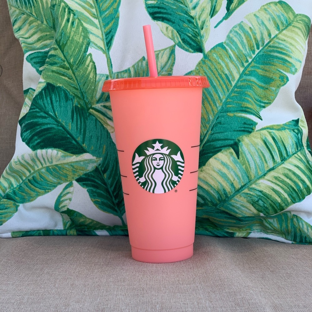 ✨🦄 Peach—Hot Pink Starbucks 24ozColorChanging Cup